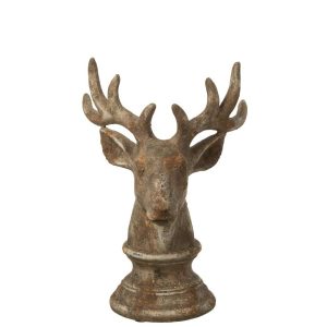 DEER POLYRESIN TAUPE LARGE