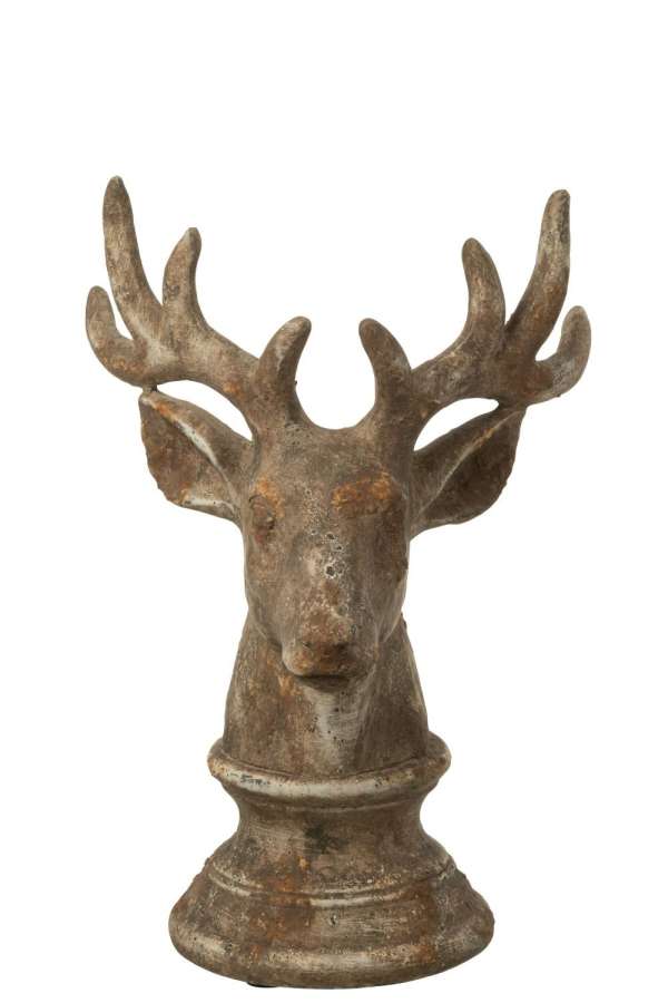 DEER POLYRESIN TAUPE LARGE