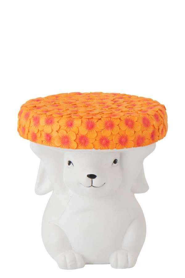 SIDE TABLE RABBIT MAGNESIUM WHITE/ORANGE