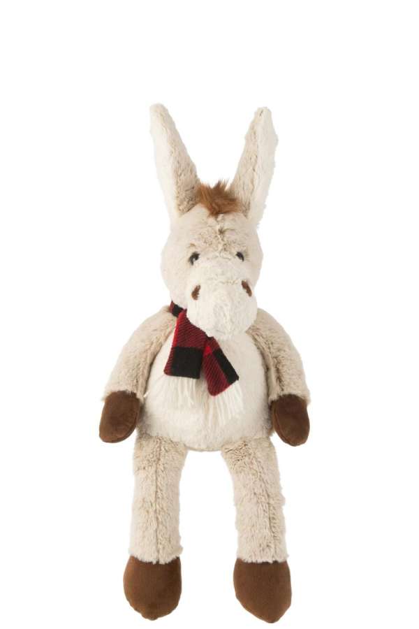 DONKEY+SCARF PLUSH POLYESTER BEIGE/BROWN MEDIUM