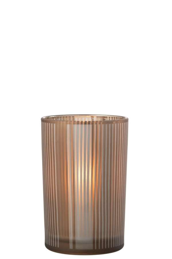 HURRICANE STRIPES GLASS MAT BROWN/WHITE LARGE