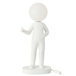 TABLE LAMP THUMBS UP RESIN WHITE