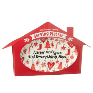 PLATE OVAL CERAMICS RED