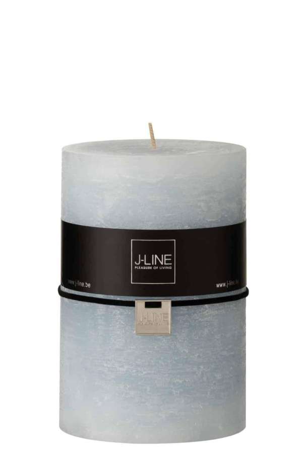CYLINDER CANDLE  LIGHT BLUE XL 95H