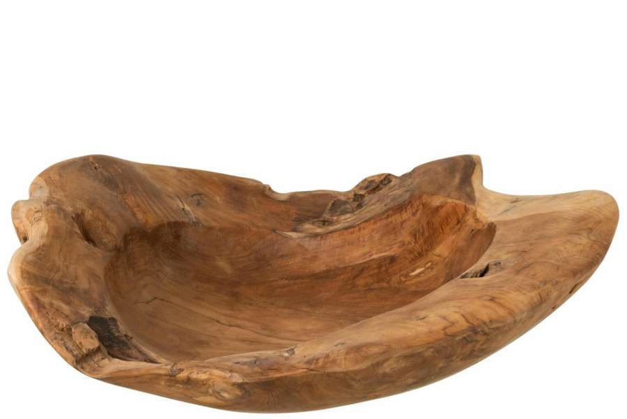DISH IGOR IRREGULAR TEAK WOOD NATURAL EXTRA LARGE
