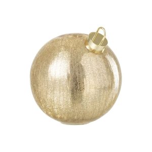 CHRISTMAS BAUBLE LED GLASS GOLD COLORED LARGE