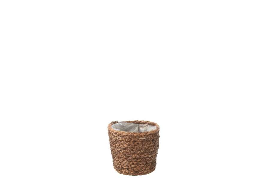 FLOWERPOT UBEDA JUTE/PLASTIC DARK NATURAL