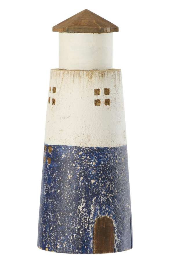 LIGHTHOUSE PAULOWNIA WOOD BLUE/WHITE LARGE
