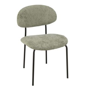 DINING CHAIR TEXTILE/METAL MINT GREEN
