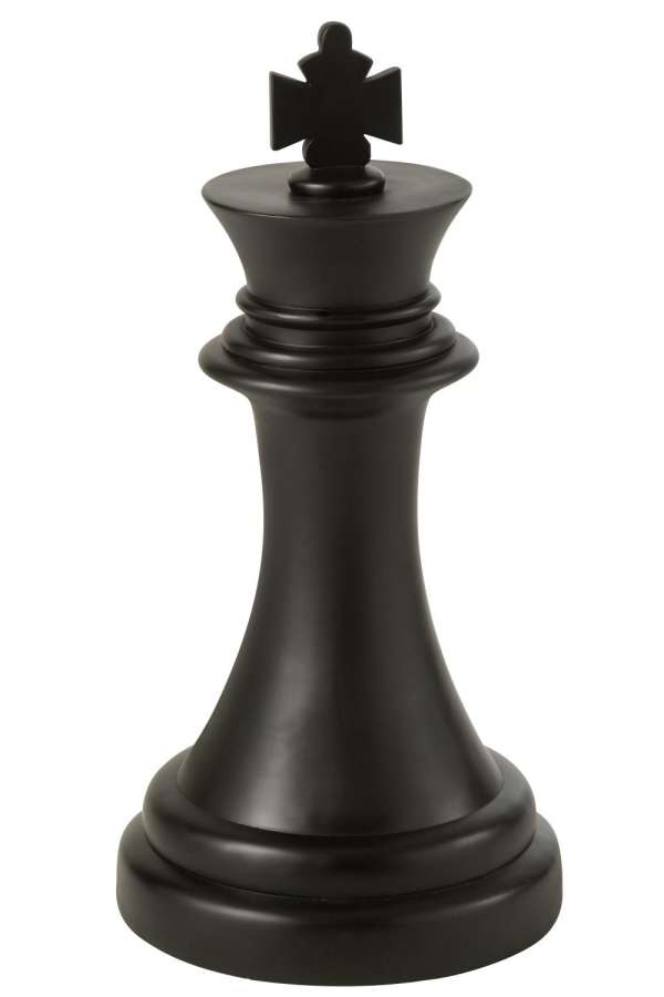 CHESS PIECE KING POLYRESIN BLACK