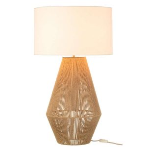 TABLE LAMP STRIING METAIL/JUTE NATURAL