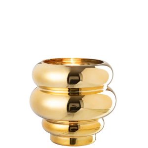 TEALIGHT HOLDER/VASE CLÉA GLASS GOLD