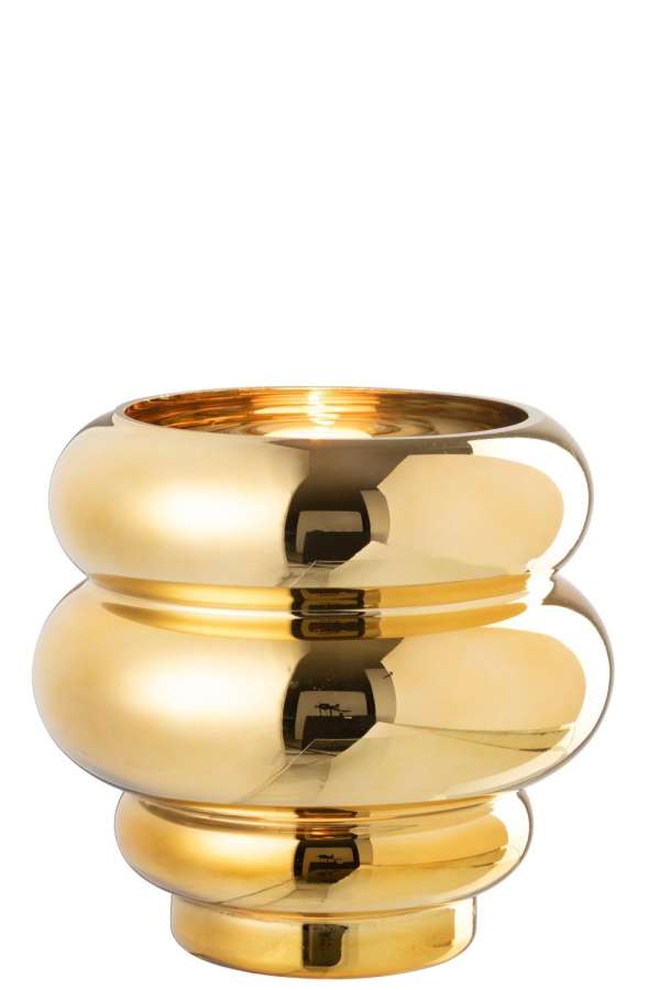 TEALIGHT HOLDER/VASE CLÉA GLASS GOLD