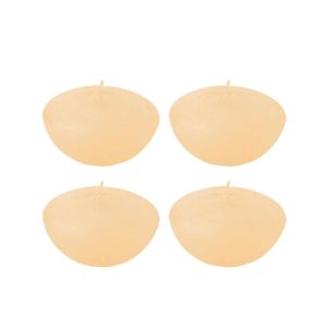 BOX 4 FLOATING CANDLE BEIGE LARGE-8H