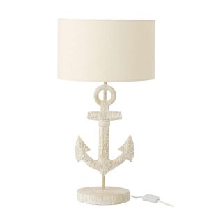 TABLE LAMP ANCHOR POLYRESIN WHITE/NATURAL