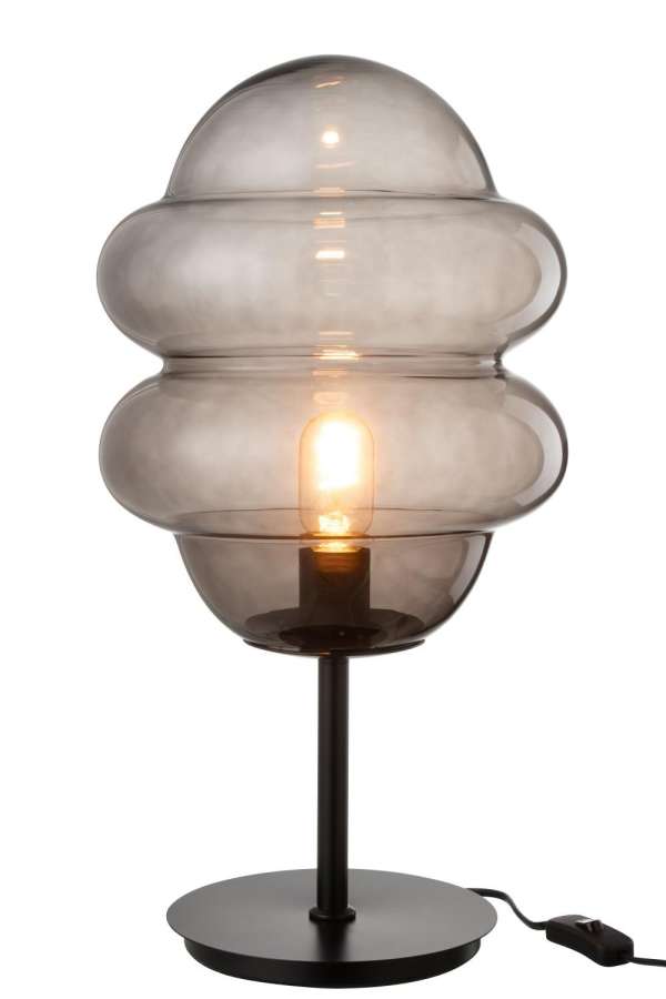 TABLE LAMP HONEY SPOON GLASS GREY