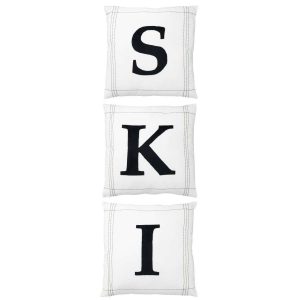 CUSHION S-K-I COTTON WHITE ASS3