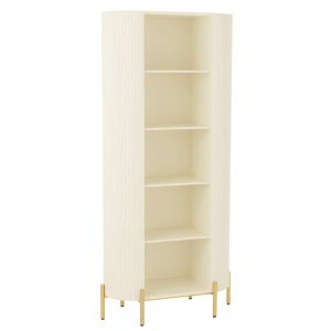 RACK MDF/METAL WHITE/GOLD COLORED