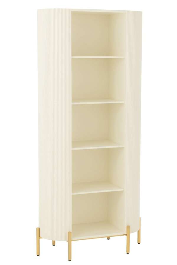 RACK MDF/METAL WHITE/GOLD COLORED