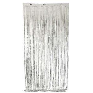 CURTAIN FRINGES VINYL SILVER COLORED