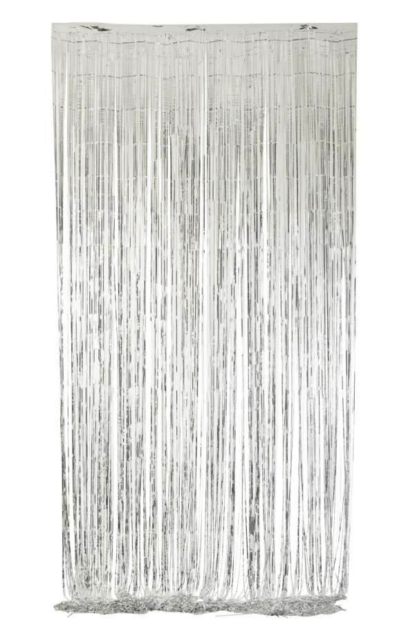 CURTAIN FRINGES VINYL SILVER COLORED