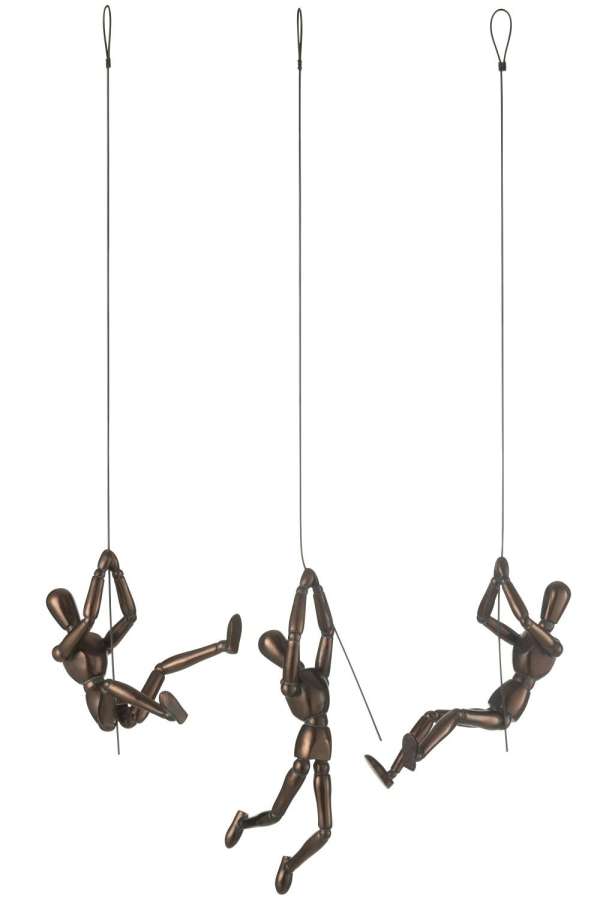 HANGING MODEL RESIN BROWN ASSORTMENT OF 3