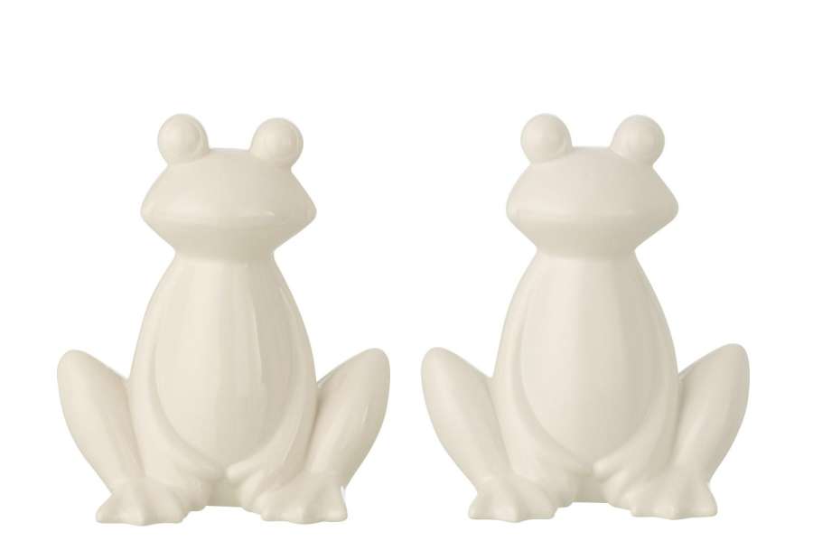 FROG PORCELAIN WHITE ASSORTMENT OF 2