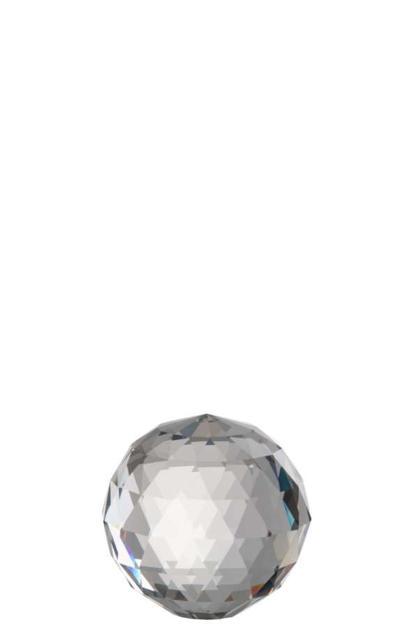 PAPERWEIGHT BALL CRYSTAL TRANSPARENT LARGE