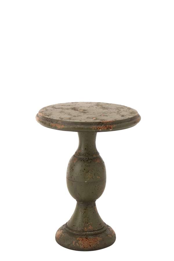SIDE TABLE ANTIQUE OUTDOOR MAGNESIUM DARK GREEN