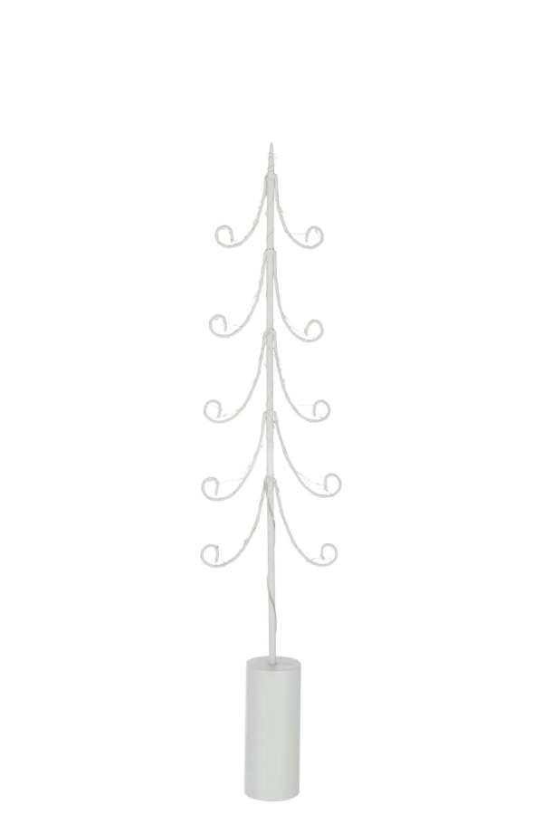 TREE LED CYLINDER BASE  IRON WHITE LARGE