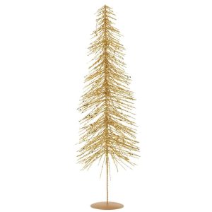 CHRISTMAS TREE GLITTERS PLASTIC GOLD COLORED LARGE