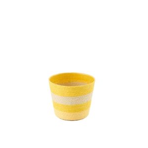 FLOWERPOT STRIPED PAPER YELLOW/NATURAL EXTRA SMALL