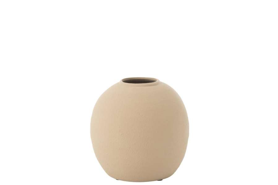 VASE CASSIA ROUND CLAY NATURAL SMALL
