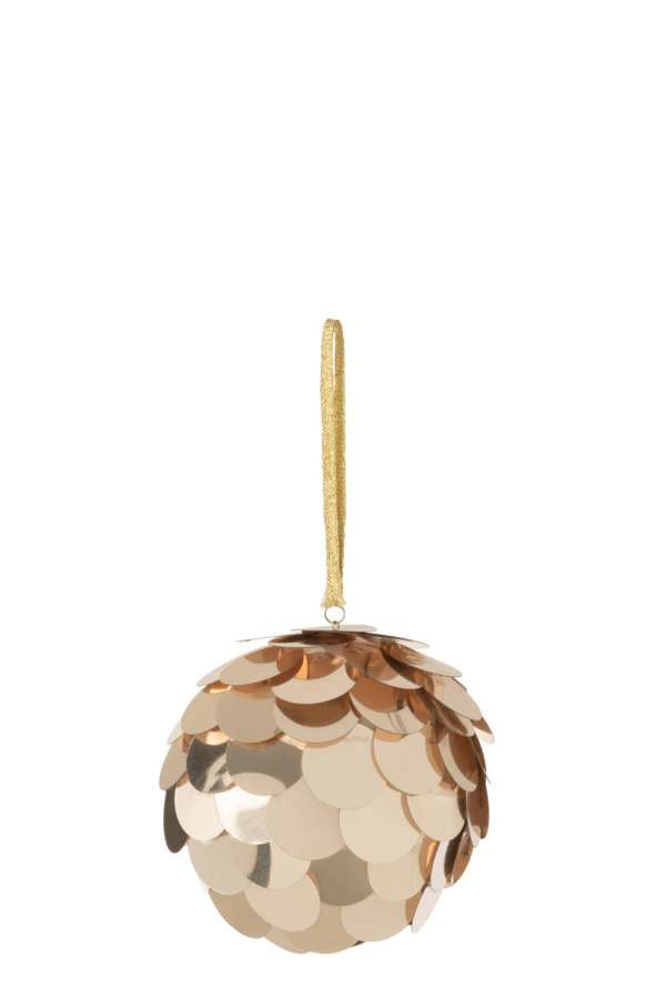 BALL HANGER SEQUIN PLASTIC CHAMPAGNE