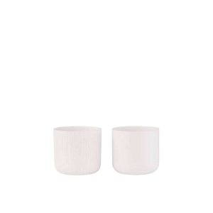 FLOWERPOT GEN CERAMIC WHITE SMALL ASSORTMENT OF 2
