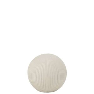 BALL DECO  CLAY  WHITE SMALL