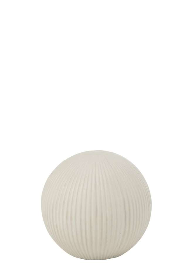 BALL DECO  CLAY  WHITE SMALL