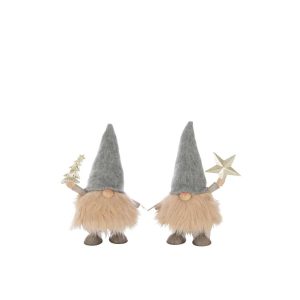 SANTA CLAUS STAR+TREE METAL MULTICOLORED LARGE ASSORTMENT OF 2