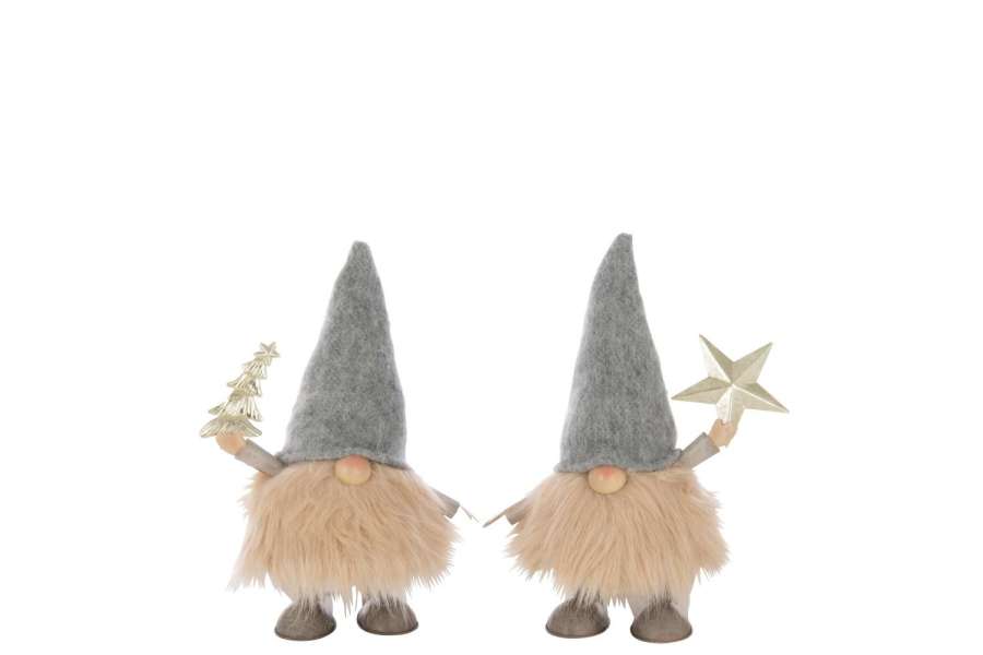 SANTA CLAUS STAR+TREE METAL MULTICOLORED LARGE ASSORTMENT OF 2