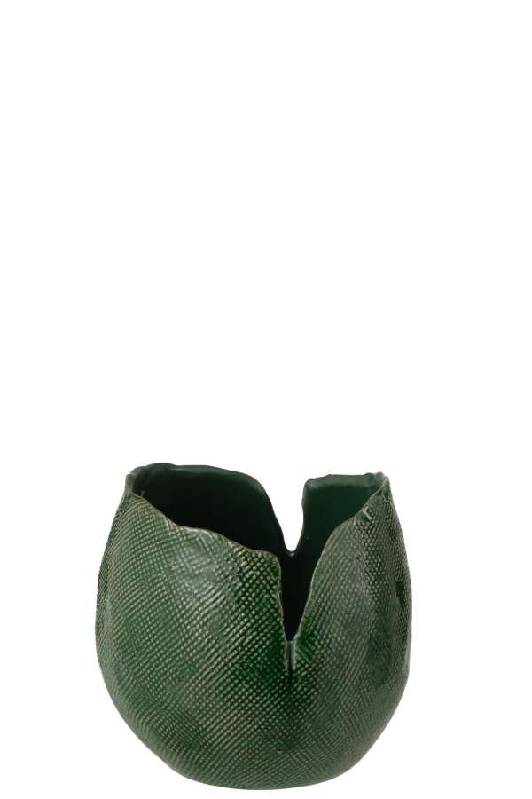 VASE THIBAULT CLAY DARK GREEN MEDIUM