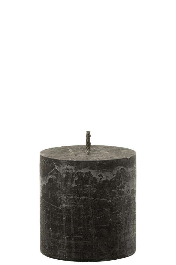 OUTDOOR CANDLE PILLAR PARAFFIN BLACK SMALL-70HOURS