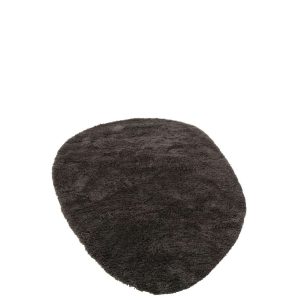 RUG FLUFFY POLYESTER DARK GREY