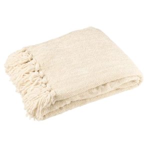 BLANKET CHENILLE POLYESTER ECRU
