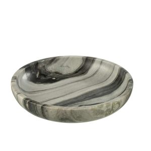 SERVING BOWL MARBLE BLACK/LIGHT GREY