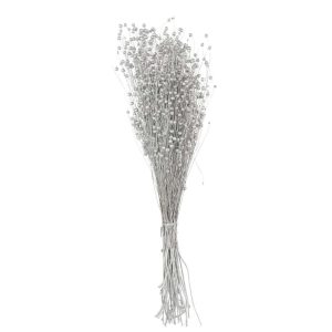 LINEN DRY FLOWER SILVER COLORED