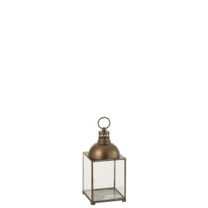 LANTERN HAGRID GLASS/IRON BRONZE S