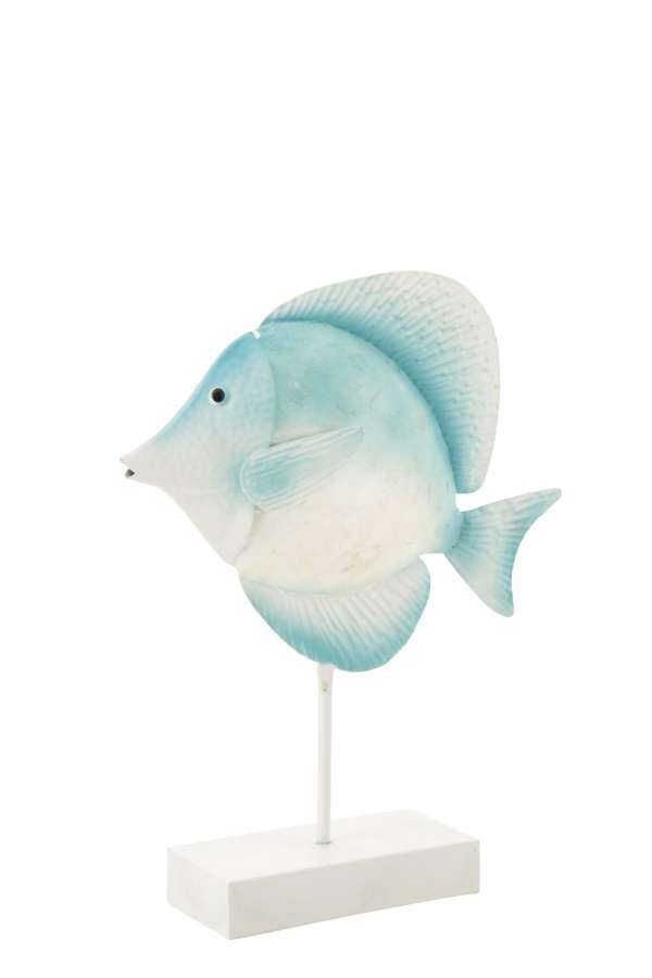 FISH ON BASE IRON LIGHT BLUE/WHITE