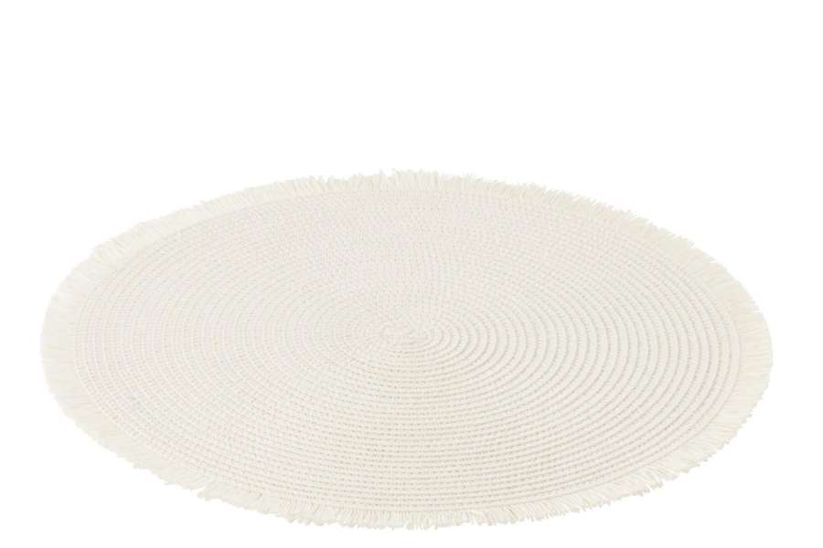 PLACEMAT ROUND PAPER WHITE