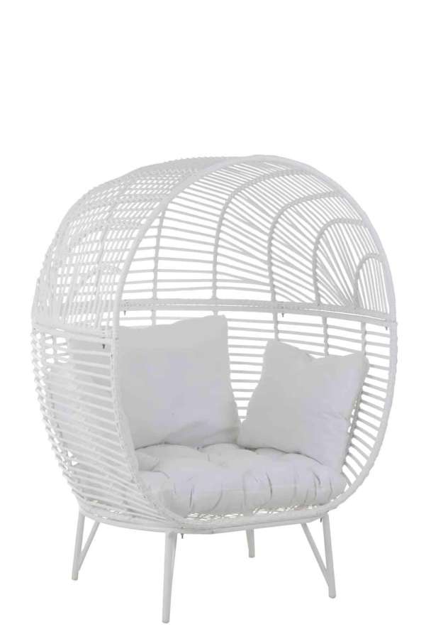 LOUNGE CHAIR OVAL STEEL WHITE