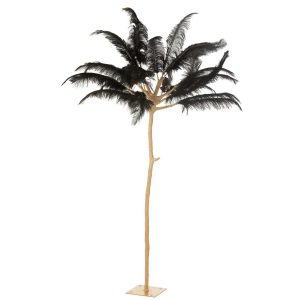 TREE FEATHERS STEEL GOLD/BLACK LARGE